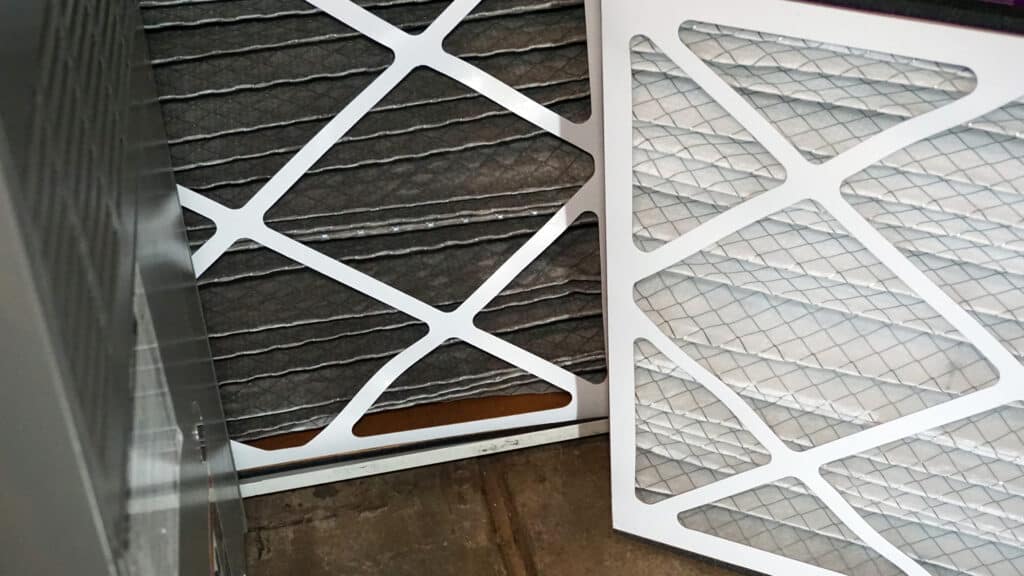 clean vs. dirty air filter