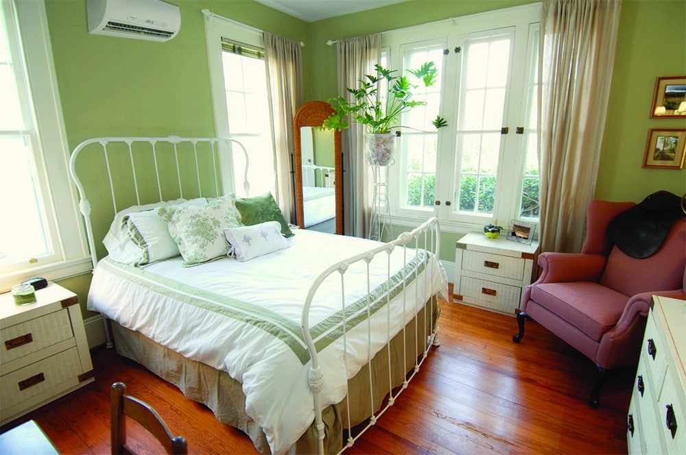 Bedroom with ductless mini-split